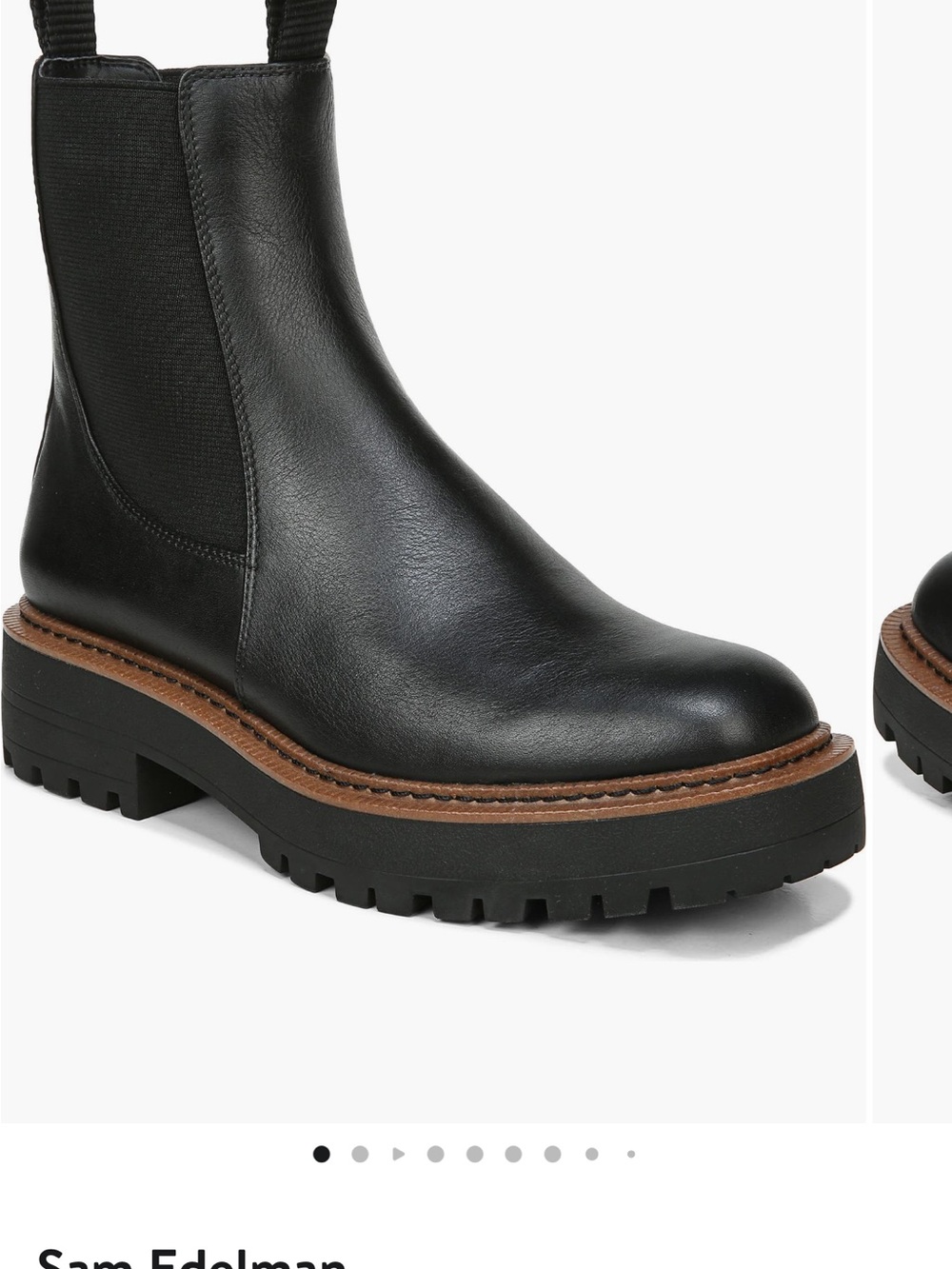 Sam Edelman Laguna Black Leather Chelsea boot